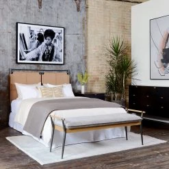 FOUR HANDS ROWEN BENCH: THAMES RAVEN