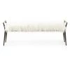 FOUR HANDS Furniture ROWEN MONGOLIAN CREAM FUR BENCH
