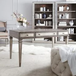 HOOKER RUSTIC EGLOMISE GLAM LEG WRITING DESK Furniture