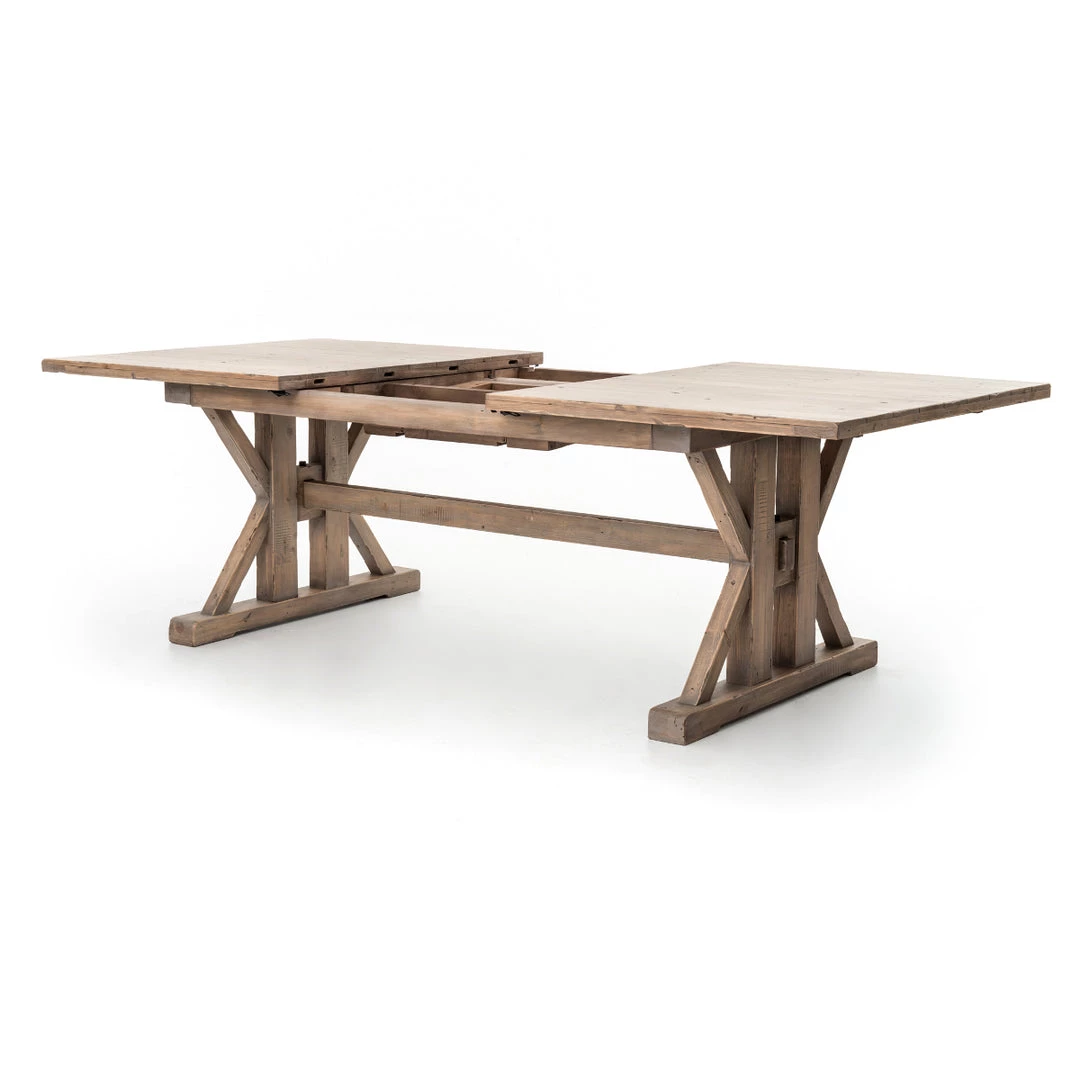 FOUR HANDS Kitchen + Dining RUSTIC FARMHOUSE EXTENDABLE DINING TABLE 4 FOUR HANDS Kitchen + Dining RUSTIC FARMHOUSE EXTENDABLE DINING TABLE