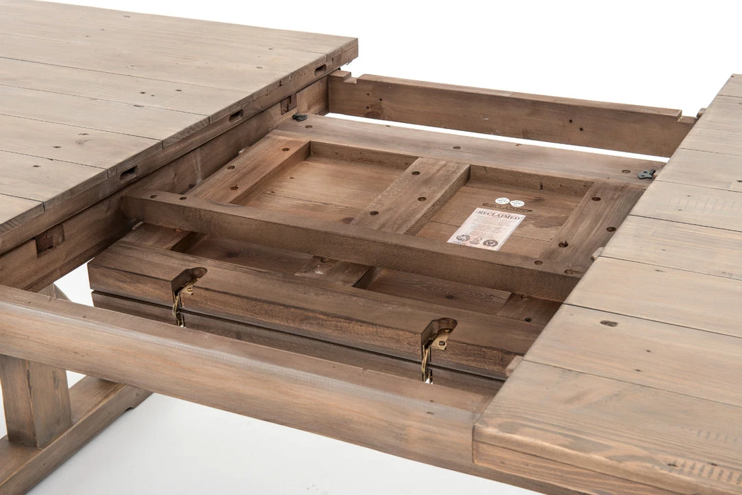 FOUR HANDS Kitchen + Dining RUSTIC FARMHOUSE EXTENDABLE DINING TABLE 7 FOUR HANDS Kitchen + Dining RUSTIC FARMHOUSE EXTENDABLE DINING TABLE