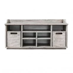 UTTERMOST Living Room RUSTIC WHITE STORAGE BENCH