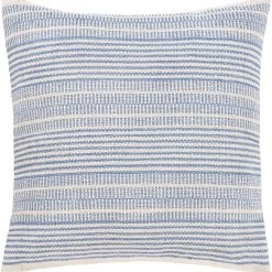 SURYA RYDER DENIM STRIPE KNIT PILLOW Pillows + Decor