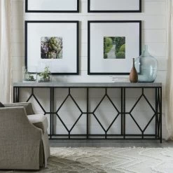 HOOKER RYKER FAUX CONCRETE TOP CONSOLE Furniture