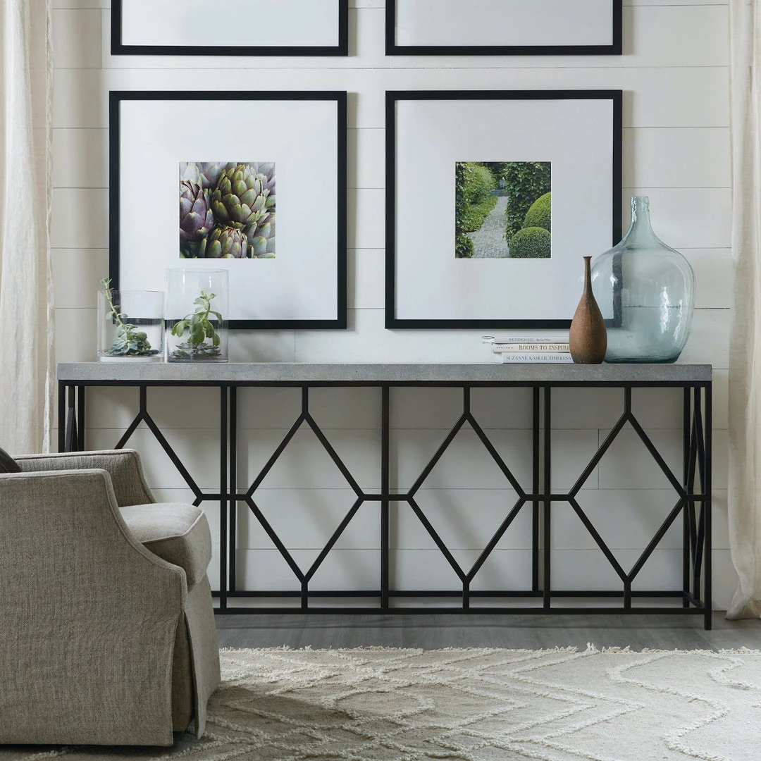 HOOKER RYKER FAUX CONCRETE TOP CONSOLE Furniture 2 HOOKER RYKER FAUX CONCRETE TOP CONSOLE Furniture
