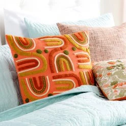 SURYA Pillows + Decor SAFRA EMBROIDERED PILLOW