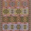 SURYA RAJANI OUTDOOR KILIM: ROSE, GREEN