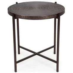 URBIA Living Room SANSKRIT HAMMERED COPPER END TABLE