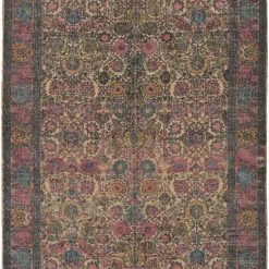 SURYA ANJA PRINTED JUTE RUG: PINK MULTI