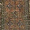 SURYA AMRA PRINTED JUTE RUG: EMERALD, ORANGE
