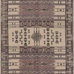 SURYA AVIVA PRINTED JUTE RUG: EGGPLANT
