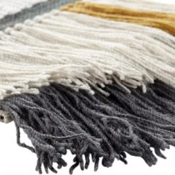 SURYA SAHASA GREY + MUSTARD WALL TAPESTRY Wall Sculptures + Decor