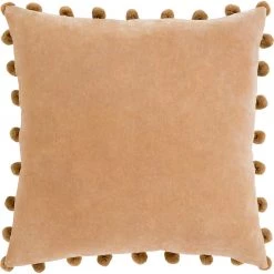 SURYA Pillows + Decor VELVET POM PILLOW