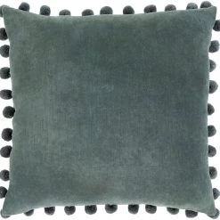 SURYA Pillows + Decor VELVET POM PILLOW