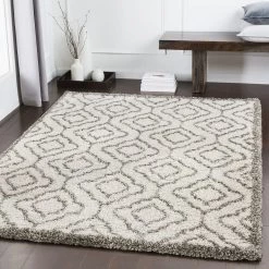 SURYA KAIRA SHAG: IVORY, TAUPE Rug