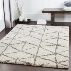 SURYA KENDI SHAG: IVORY Rug