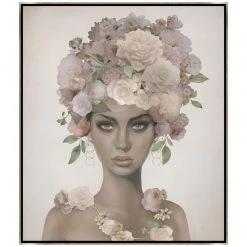 L ART "SHE COMES IN COLORS" CANVAS ART