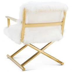 TOV SHEEPSKIN SHAG DIRECTOR’S CHAIR Living Room