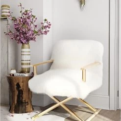 TOV SHEEPSKIN SHAG DIRECTOR’S CHAIR Living Room 7 TOV SHEEPSKIN SHAG DIRECTOR’S CHAIR Living Room