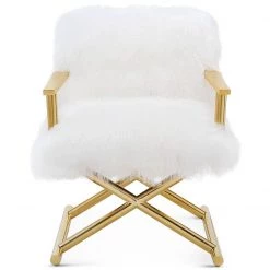 TOV SHEEPSKIN SHAG DIRECTOR’S CHAIR Living Room