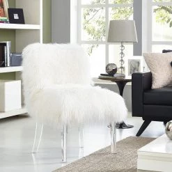 TOV SHERPA SHAG SLIPPER CHAIR 7 TOV SHERPA SHAG SLIPPER CHAIR
