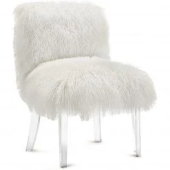 TOV SHERPA SHAG SLIPPER CHAIR 6 TOV SHERPA SHAG SLIPPER CHAIR