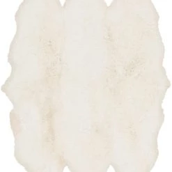 SURYA SHEEPSKIN HIDE RUG: WHITE
