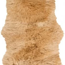 SURYA SHEEPSKIN HIDE RUG: CAMEL