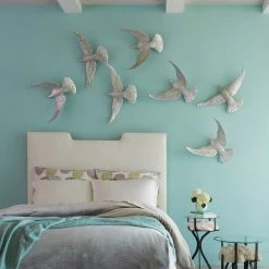 PHILLIPS COLLECTION SILVER DOVES WALL SCULPTURES Wall Sculptures + Decor 17 PHILLIPS COLLECTION SILVER DOVES WALL SCULPTURES Wall Sculptures + Decor