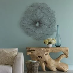 PHILLIPS COLLECTION Wall Sculptures + Decor SILVER POPPY FLOWER WALL DECOR