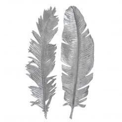 UTTERMOST SILVER SPARROW FEATHERS WALL DECOR | SET OF 2