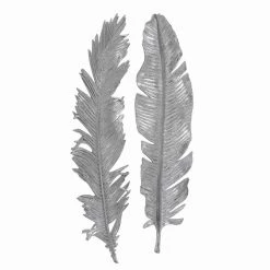UTTERMOST SILVER SPARROW FEATHERS WALL DECOR | SET OF 2