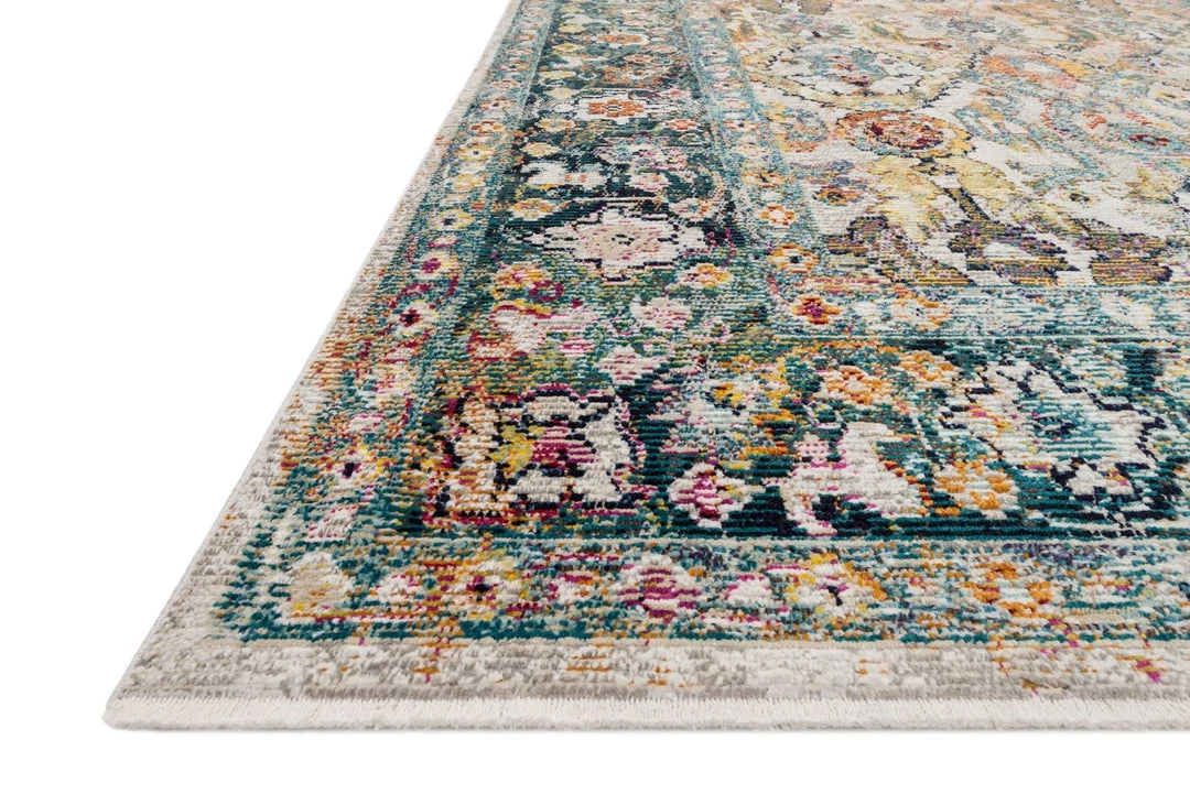 LOLOI SILVIA 01 RUG: STONE, TEAL MULTI 3 LOLOI SILVIA 01 RUG: STONE, TEAL MULTI