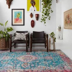 LOLOI SILVIA 02 RUG: TEAL, BERRY MULTI