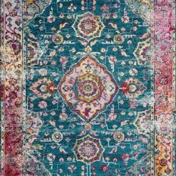 LOLOI SILVIA 02 RUG: TEAL, BERRY MULTI