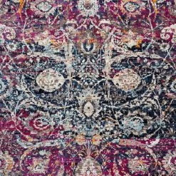 LOLOI SILVIA 05 RUG: MIDNIGHT, FUCHSIA