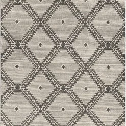 SURYA SIMI WOOL + COTTON TEXTURED FLATWEAVE: CHARCOAL Rug