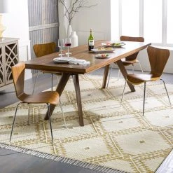 SURYA SIMI WOOL + COTTON TEXTURED FLATWEAVE: YELLOW Rug