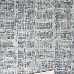 LOLOI SLOANE HOOKED WOOL RUG: BLUE STEEL