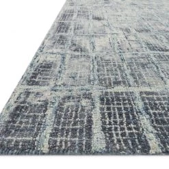 LOLOI SLOANE HOOKED WOOL RUG: BLUE STEEL