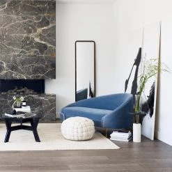 MOES Furniture SIXTIES ICON BLUE VELVET CHAISE