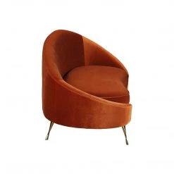 MOES SIXTIES ICON ORANGE VELVET CHAISE