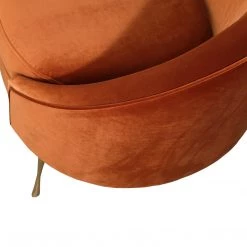 MOES SIXTIES ICON ORANGE VELVET CHAISE
