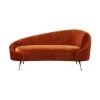 MOES SIXTIES ICON ORANGE VELVET CHAISE