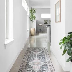 LOLOI ELSA VINTAGE PRINT RUG: GRAY