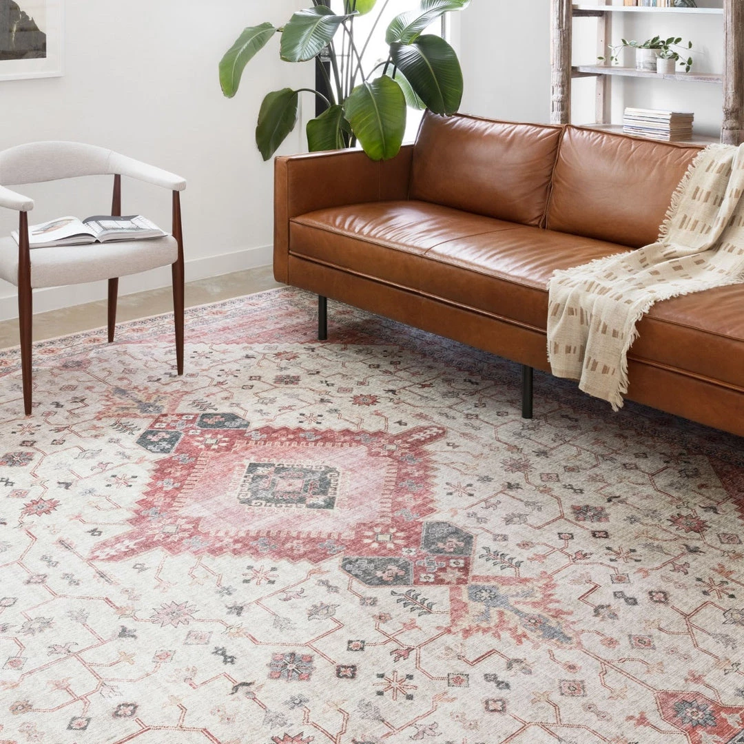 LOLOI ELSA VINTAGE PRINT RUG: IVORY, BERRY 2 LOLOI ELSA VINTAGE PRINT RUG: IVORY, BERRY