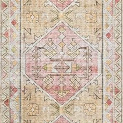 LOLOI ENID VINTAGE PRINT RUG: GOLD, BLUSH