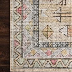 LOLOI ENID VINTAGE PRINT RUG: GOLD, BLUSH