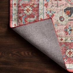 LOLOI ELLIE VINTAGE PRINT RUG: BRICK, OCEAN