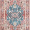 LOLOI ELLIE VINTAGE PRINT RUG: BRICK, OCEAN